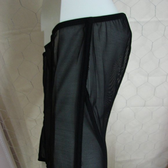 Leg Ave Black Lycra Nylon Mesh Corset Sheer NWT - Picture 4 of 9